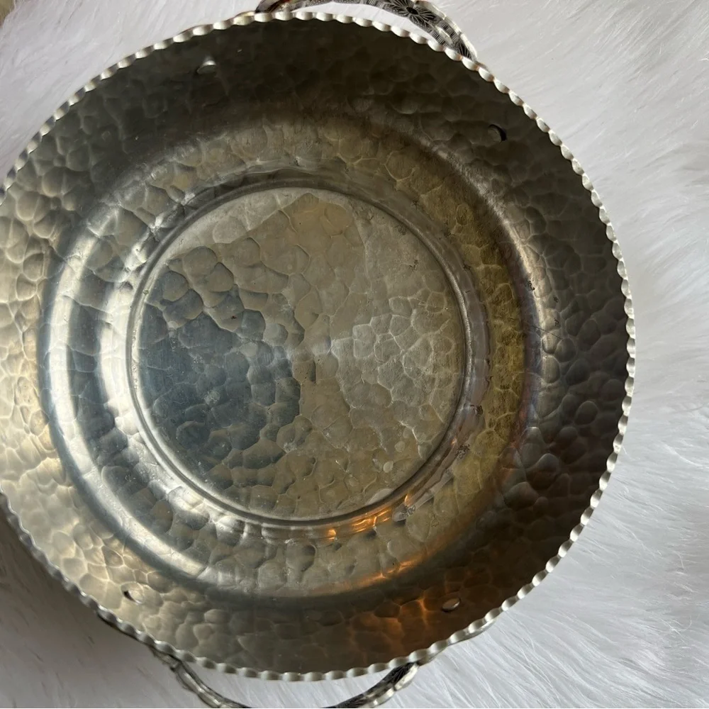 Rodney Kent Vintage Hand Forged Aluminum Covered Serving Dish